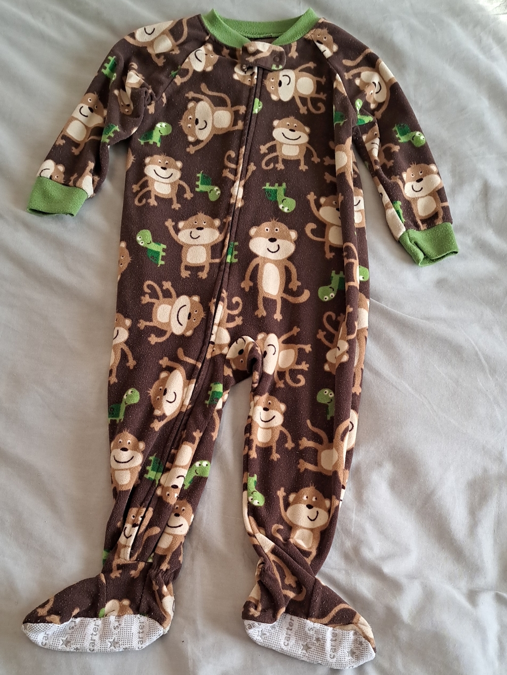 Flannel Pajama Monkey Theme - Toddler Kids 18 Months